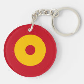 Spain country flag roundel round circle symbol arm schlüsselanhänger (Rückseite)