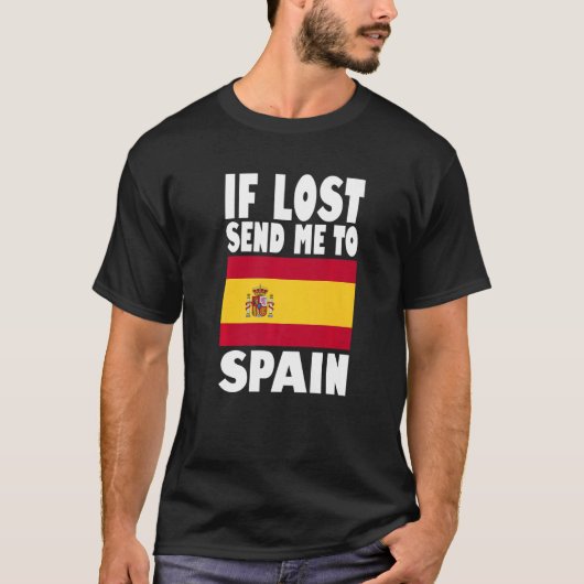 Spain Flag Design If lost send me to Spain Premiu T-Shirt (Vorderseite)