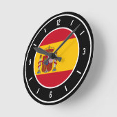 Spain Flag Elegant Runde Wanduhr (Winkel)