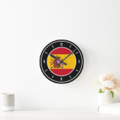 Spain Flag Elegant Runde Wanduhr (Zuhause)