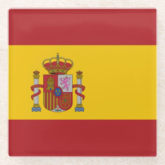 Spain Flag Glasuntersetzer (Vorderseite)