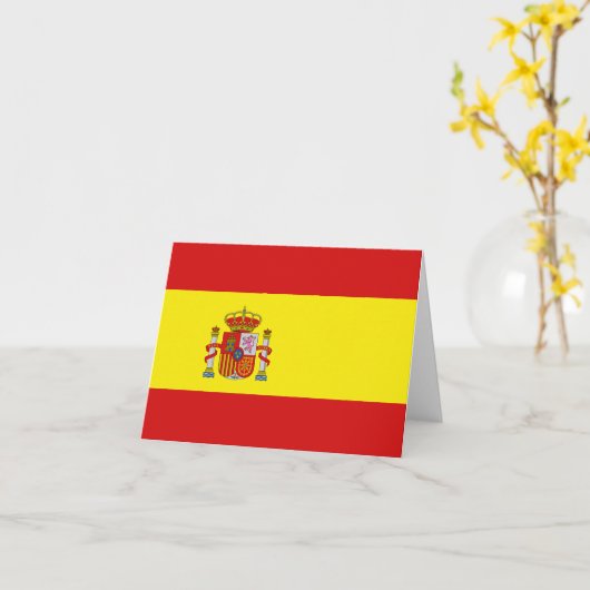 Spain Flag Notecard Karte (Gelbe Blume)