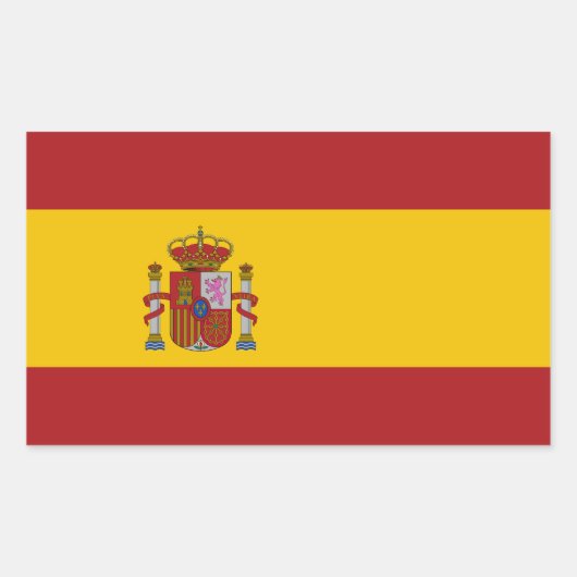 Spain Flag Rechteckiger Aufkleber (Vorderseite)