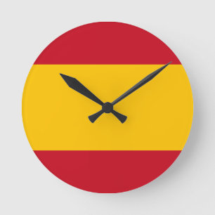 spain flag runde wanduhr