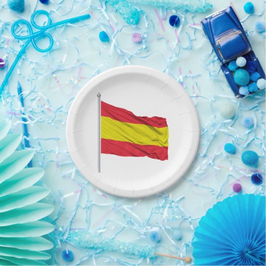 Spain Flag Spanish Colours Paper Plates Pappteller (Party)