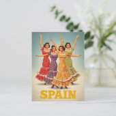Spain Flamenco Dancers Travel Postkarte (Stehend Vorderseite)