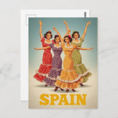 Spain Flamenco Dancers Travel Postkarte (Vorne/Hinten)