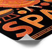 Spain funny spanish culture flamenco guitar paella poster (Ecke)