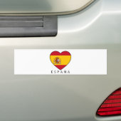 Spain Heart with black ESPANA Autoaufkleber (Auf Auto)