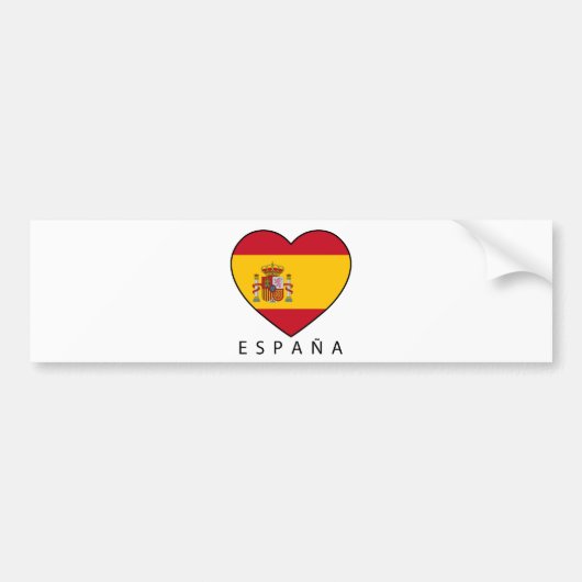 Spain Heart with black ESPANA Autoaufkleber (Vorne)