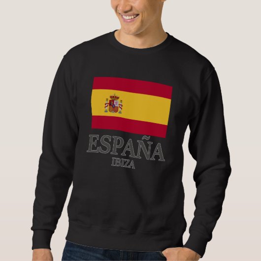 Spain Ibiza Flag Travel Europe Holiday Sweatshirt (Vorderseite)