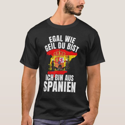 Spain Idea Andalusia Spain Espanol Espana Flag T-Shirt (Vorderseite)