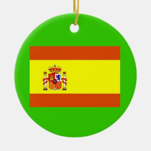 Spain* kundenspezifische Weihnachtsverzierung Keramik Ornament (Vorne)
