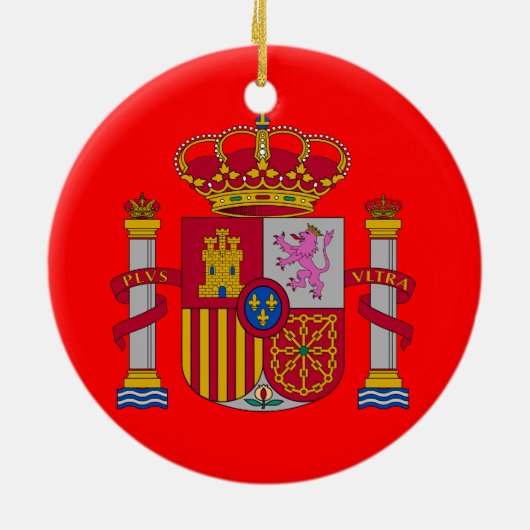 Spain* kundenspezifische Weihnachtsverzierung Keramik Ornament (Hinten)