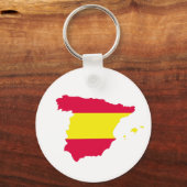 Spain Map Flag Schlüsselanhänger (Vorderseite)