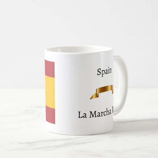 Spain Mug With Flag and Name of Anthem Kaffeetasse (VorderseiteRechts)