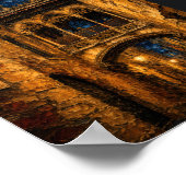 Spain: Romantic Gothic Quarter Art Souvenir Poster (Ecke)