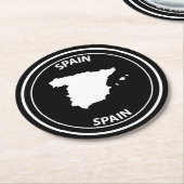 Spain Runder Pappuntersetzer (Angewinkelt)