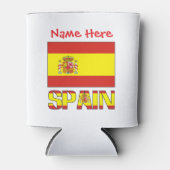 Spain Spanish Flag Personalized Dosenkühler (Vorderseite)