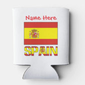 Spain Spanish Flag Personalized Dosenkühler (Rückseite)