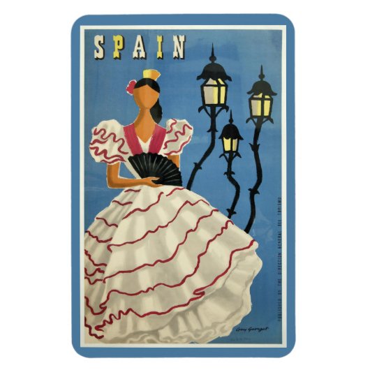 SPAIN Vintage Reisemagnet Magnet (Vertikal)