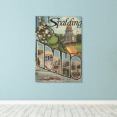 Spalding, Idaho - Große Buchstabenszenen Leinwanddruck (Insitu (Holzboden))