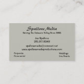 Spallone Medium-Produktions-Visitenkarte Visitenkarte (Rückseite)