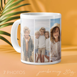 Spalte 7 Foto-Collage - Dünnes vertikales modernes Jumbo-Tasse