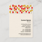 Spalten der Organisation (Cream Card) Visitenkarte (Rückseite)