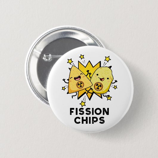 Spaltung Chips Funny Physical Food Puff Button (Vorne & Hinten)