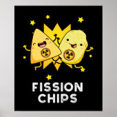 Spaltung Chips Funny Physical Food Pun Dark BG Poster (Vorne)