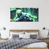 "Spaltung der Wildheit: Der Joker-Wolf" Leinwanddruck (Insitu (Schlafzimmer))