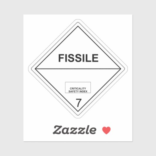 Spaltung radioaktiver Stoffe Aufkleber (Blatt)