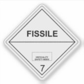 Spaltung radioaktiver Stoffe Aufkleber (Vorderseite)