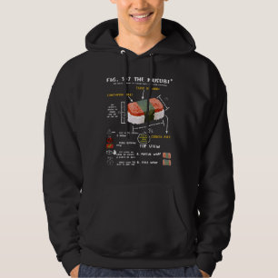 Spam Musubi Lebensmittelanleitungsdiagramm Japanis Hoodie