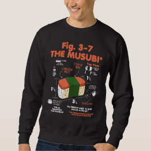 Spam Musubi Lebensmittelanleitungsdiagramm Japanis Sweatshirt