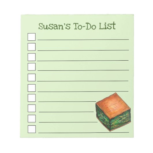 Spanakopita Griechisch Food Spinach Feta Phyllo Pi Notizblock (Vorderseite)