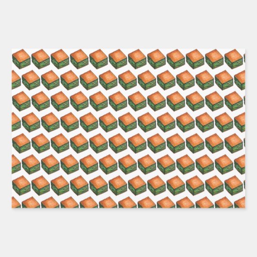 Spanakopita Moussaka Baklava Griechischer Lebensmi Geschenkpapier Set (Vorderseite 3)