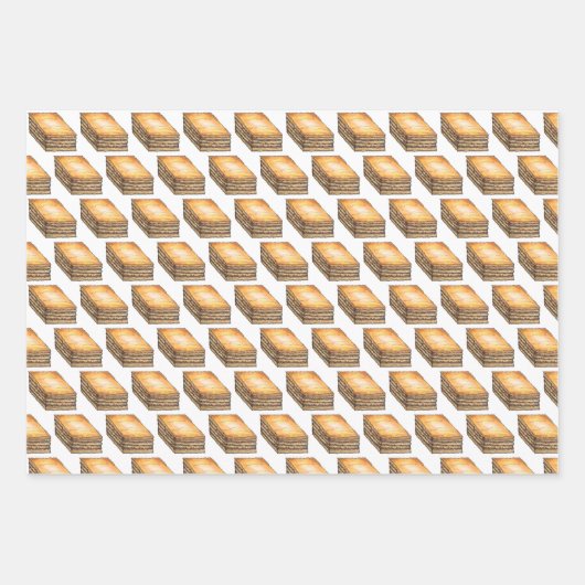 Spanakopita Moussaka Baklava Griechischer Lebensmi Geschenkpapier Set (Vorderseite)