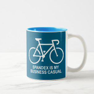 Spandex ist mein Business Casual Radfahren Zweifarbige Tasse