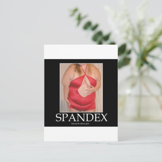 Spandex! Postkarte (Stehend Vorderseite)