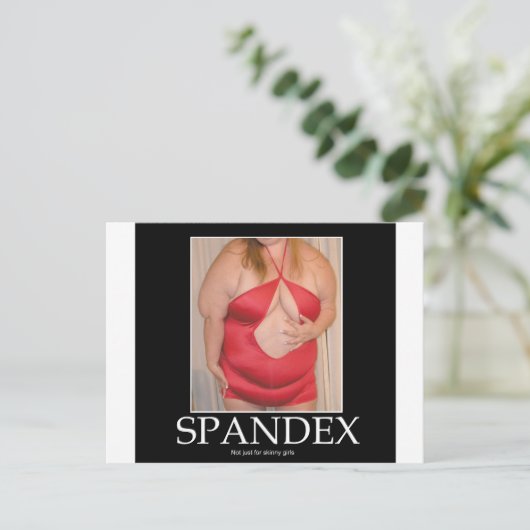 Spandex! Postkarte (Stehend Vorderseite)