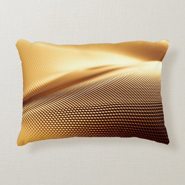 Spandrapery luxuriöser goldener Hintergrund. 3D-Kr Dekokissen (Vorderseite)