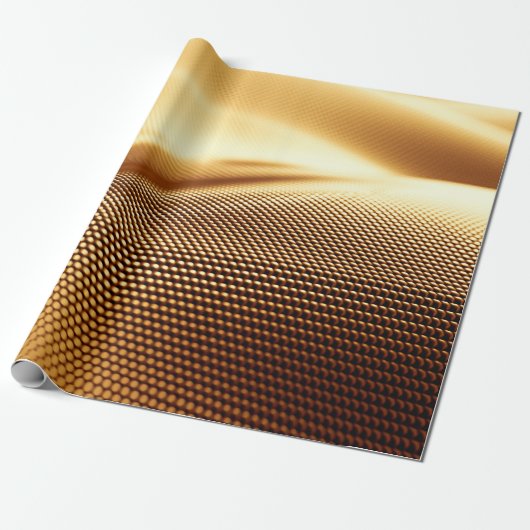 Spandrapery luxuriöser goldener Hintergrund. 3D-Kr Geschenkpapier (Ungerollt)