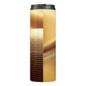 Spandrapery luxuriöser goldener Hintergrund. 3D-Kr Thermosbecher (Rückseite)