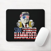 Spangled Hammered Präsident Donald Trump Beer Lieb Mousepad (Mit Mouse)