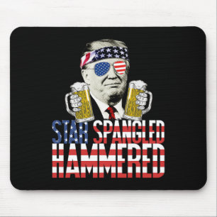 Spangled Hammered Präsident Donald Trump Beer Lieb Mousepad