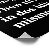 Spanglés Funny Definition zweisprachig Poster (Ecke)