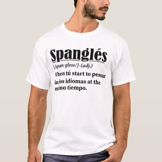 Spanglés Funny Definition zweisprachig T-Shirt (Vorderseite)