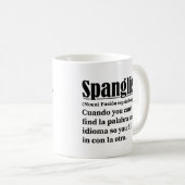 Spanglish Funny Definition Spanisch Englisch Kaffeetasse (VorderseiteRechts)
